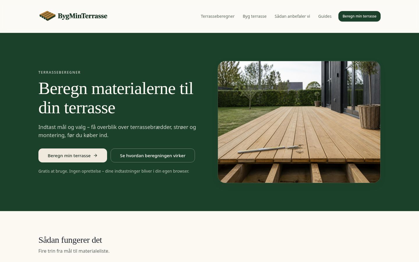 Skærmbillede af hjemmesiden for BygMinTerrasse